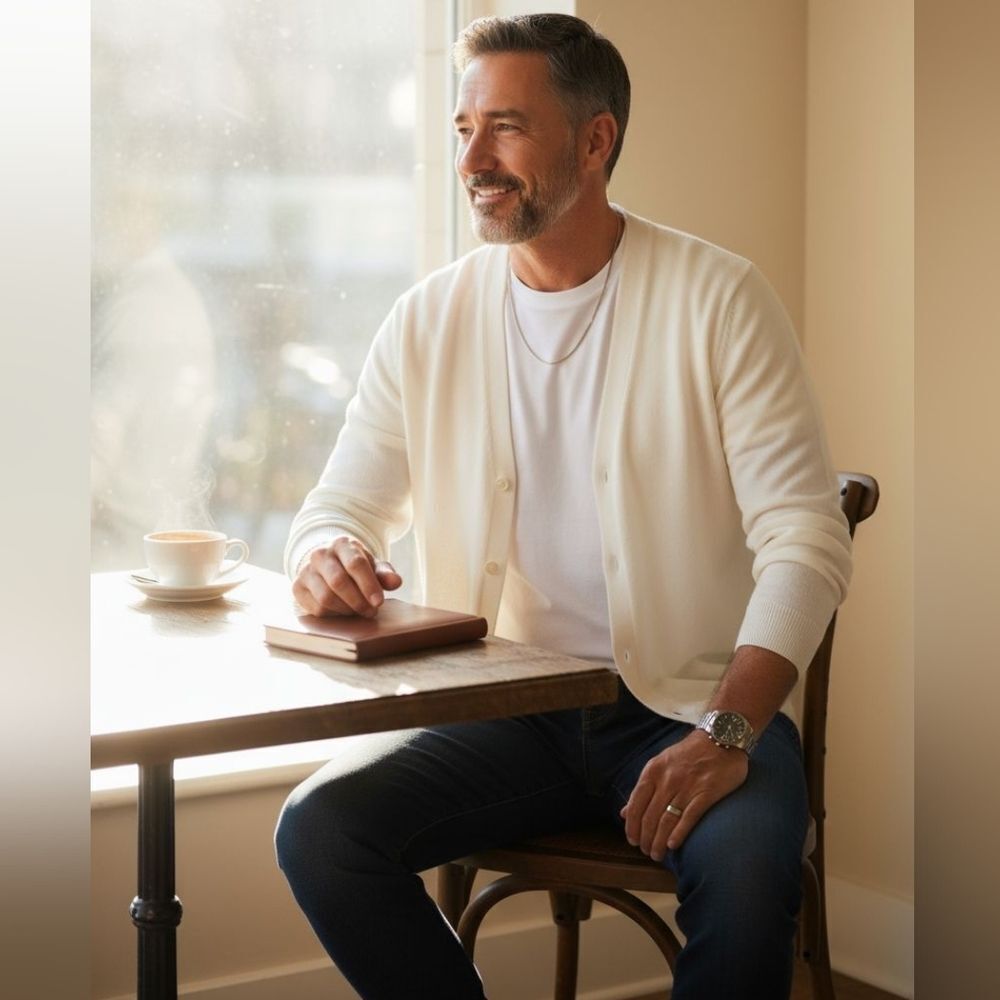 Jantzen Men's White Sweater